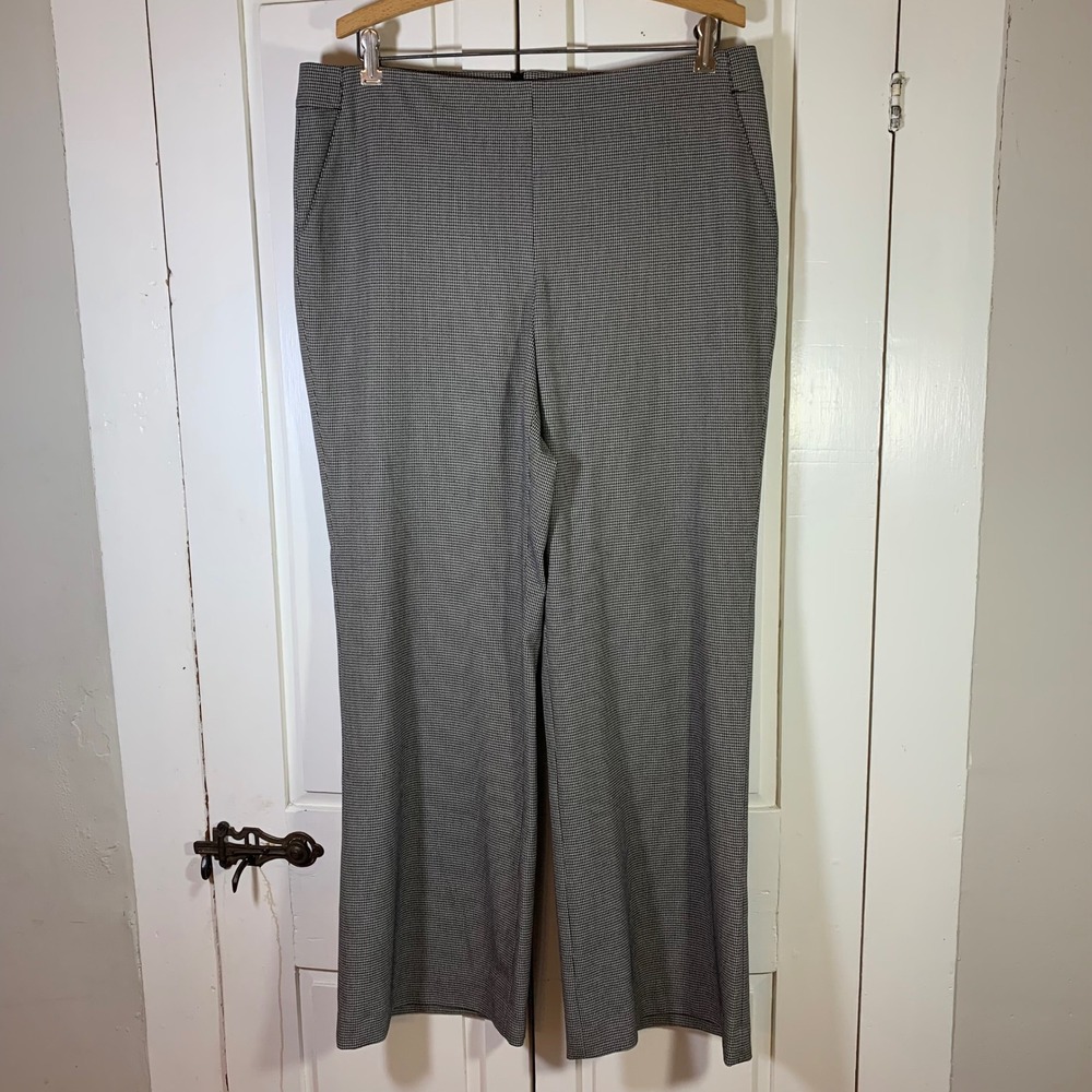 NYDJ Womens Houndstooth Ankle Bootcut Lift Tuck Dress Pants Size 12P Petite
